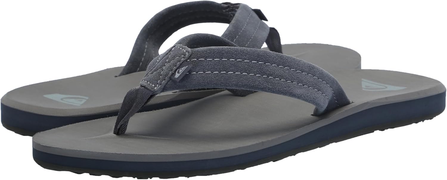 Quiksilver Men's Carver Suede Core 3 Point Flip Flop Athletic Sandal