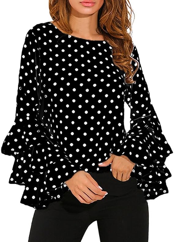 women polka dot shirts