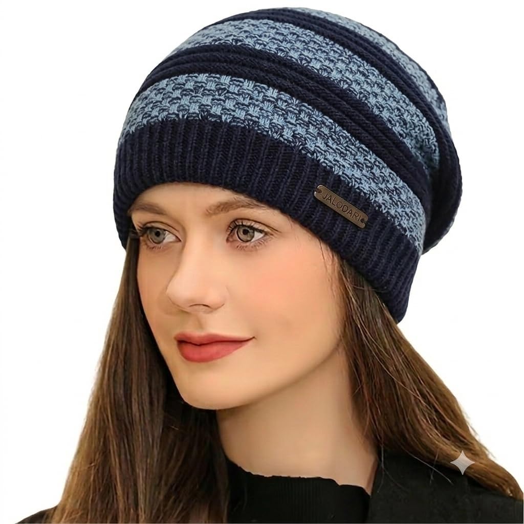 jalodari Women's Winter Slouchy Beanie Cap | Soft Knit Wool Blend Skull Cap | Warm Stretchable Snow Cap for Cold Weather-picture-19