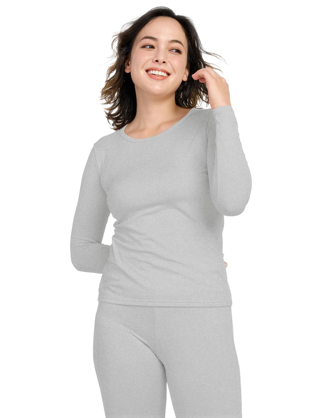 LAPASA Pacco da 2 o 1 Maglia Termica Donna Manica Lunga Fodera in Micro Pile - Pigiama Abbigliamento Intimo Canottiera Calda Elegante Elastica Traspirante Sportiva L15/L39/L42
