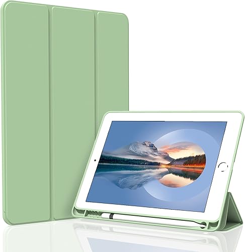 Miniatura 8 de Divufus Funda para iPad Air 3  Pro de 10.5 pulgadas, ligera, delgada y suave TPU con soporte de triple pliegue, función de reposoencendido