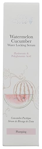 Miniatura 1 de 100% PURE Suero de bloqueo de agua de pepino de sandía para el cuidado de la piel hidratante facial – Aumenta el ácido hialurónico para reponer