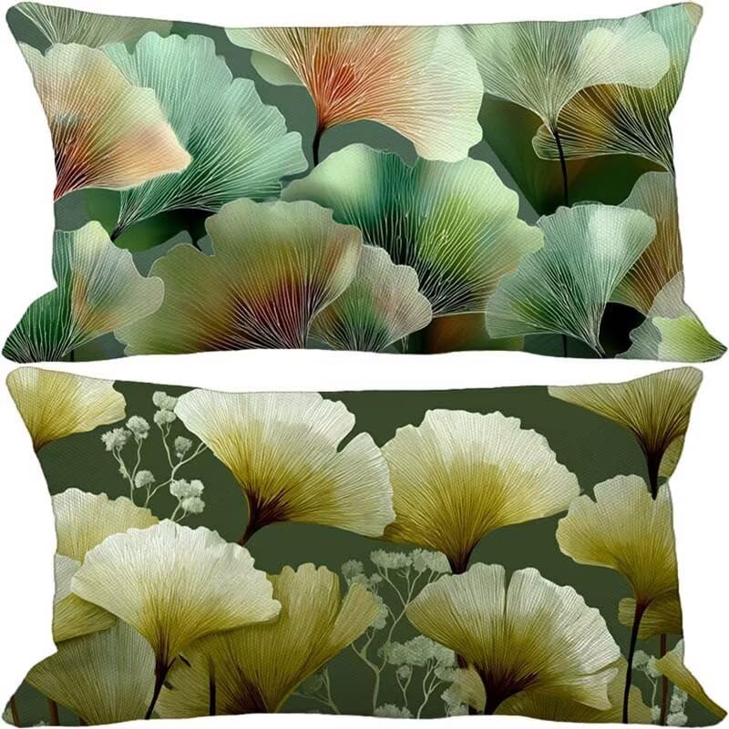 Coussin extérieur imperméable 50x70 motif fleur pour salon de jardin