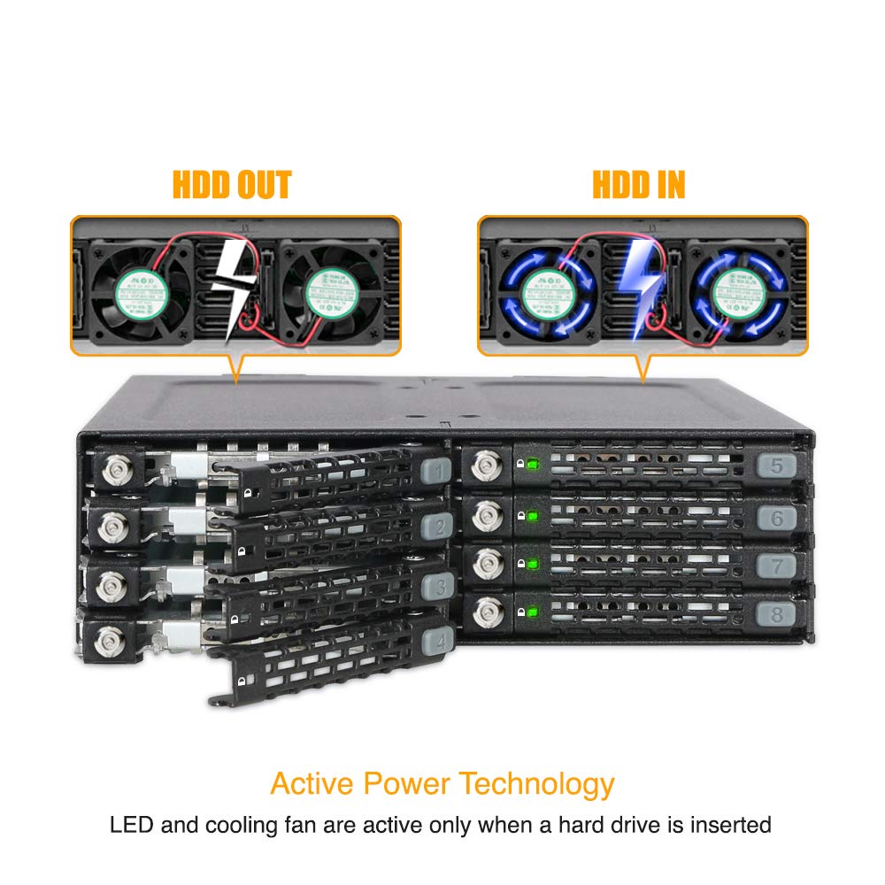 Amazon.co.jp: ICY DOCK MB998SK-B 8ベイ2.5インチSATA HDD＆SSDバック