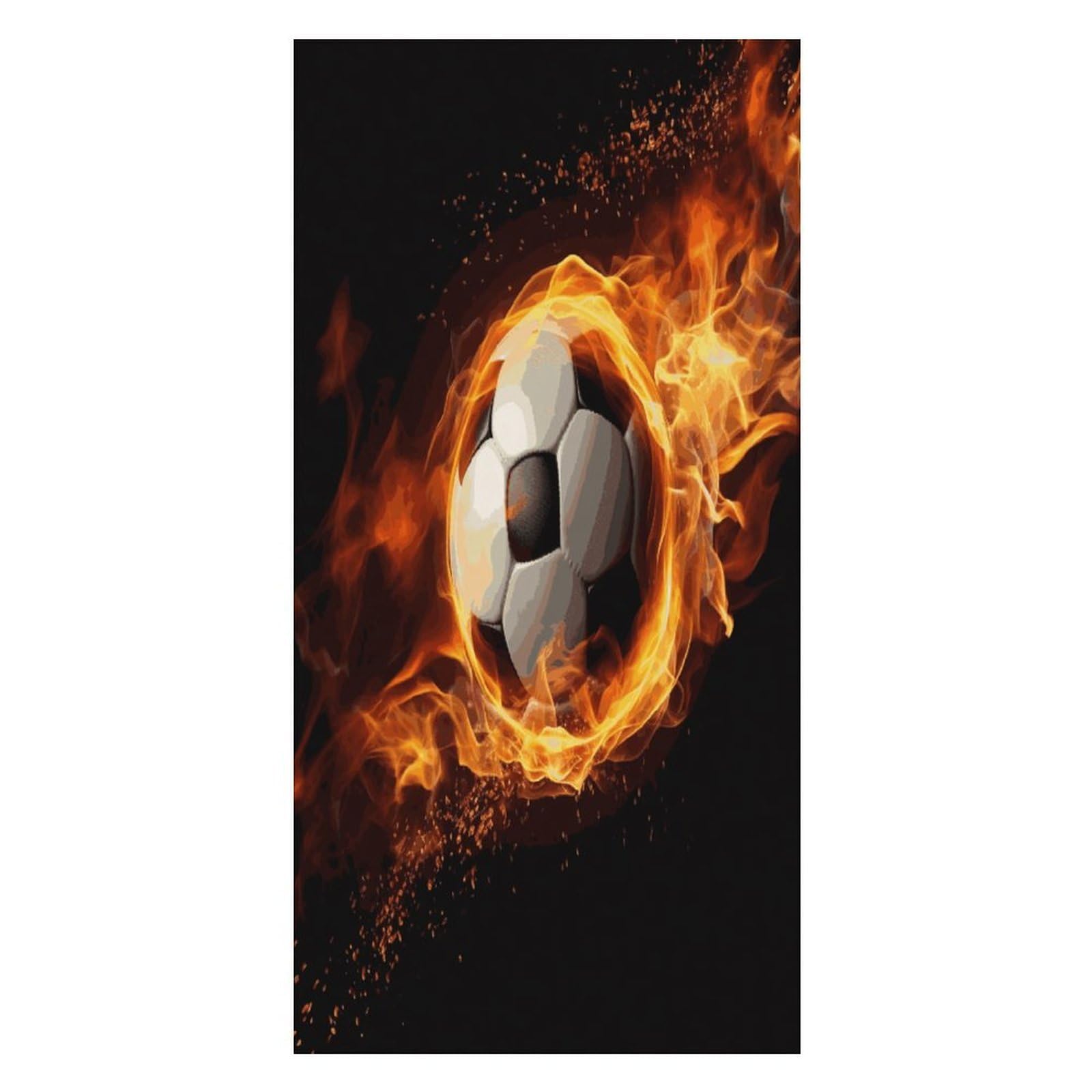 Adfgyerh Unisex Style Soccer Flame Bath Towels Beach Towel Lightweight Quick Dry, Bath Towel For Travel Sports Pool Swimming Bath Camping Yoga Adults160x80cm