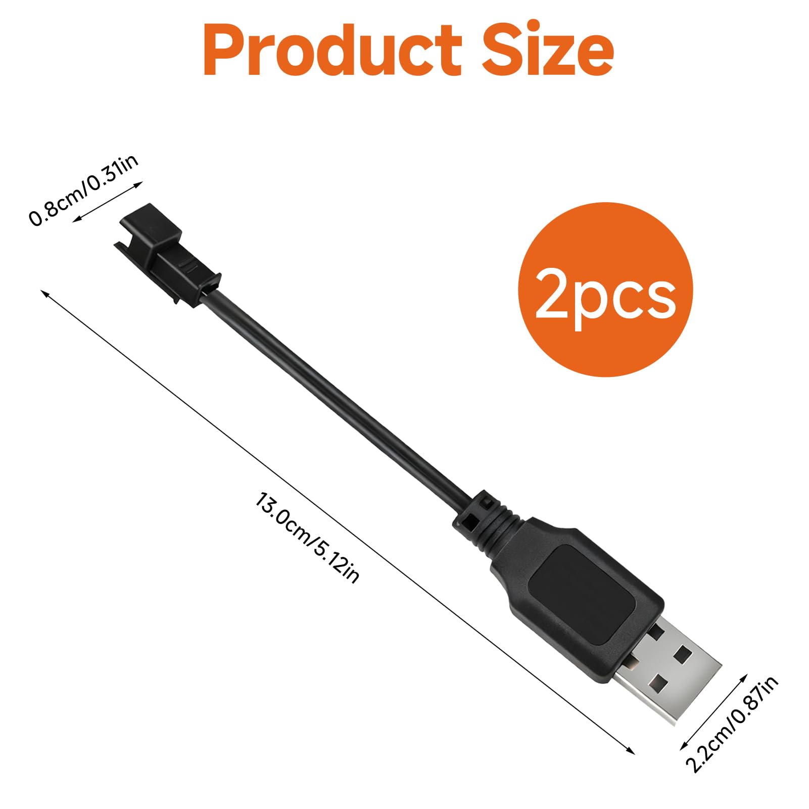 2 Pcs Chargeur USB 7.4V SM-4P Pour Batterie LiPo RC - Charge Rapide Voitures Drones Camions
