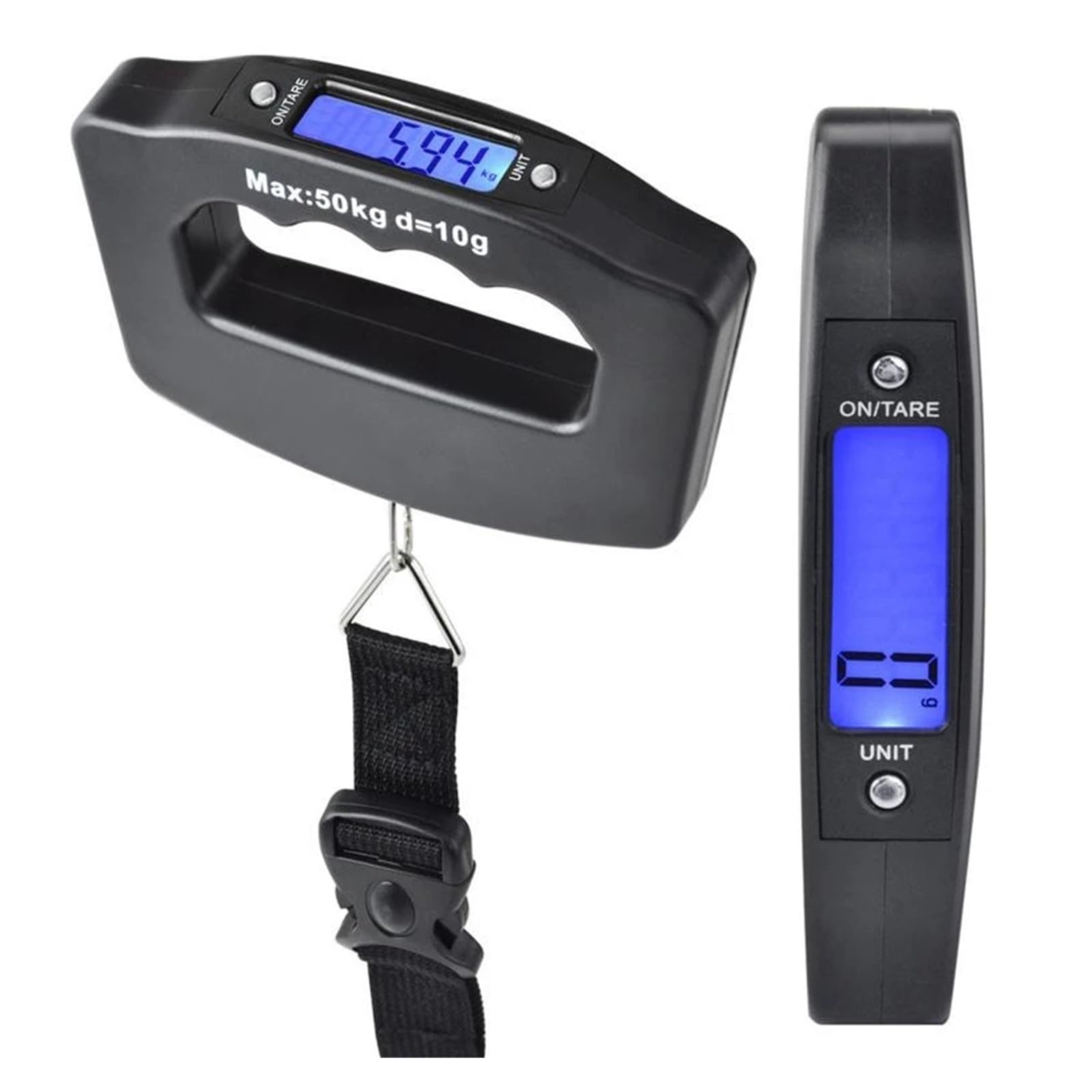 JVDDI Digital Hanging Scale LCD Digital Luggage Scale Portable Electronic Accurate 50kgX10g Hanging Mini Scales Balance Baggage Heavy Duty Crane Hook