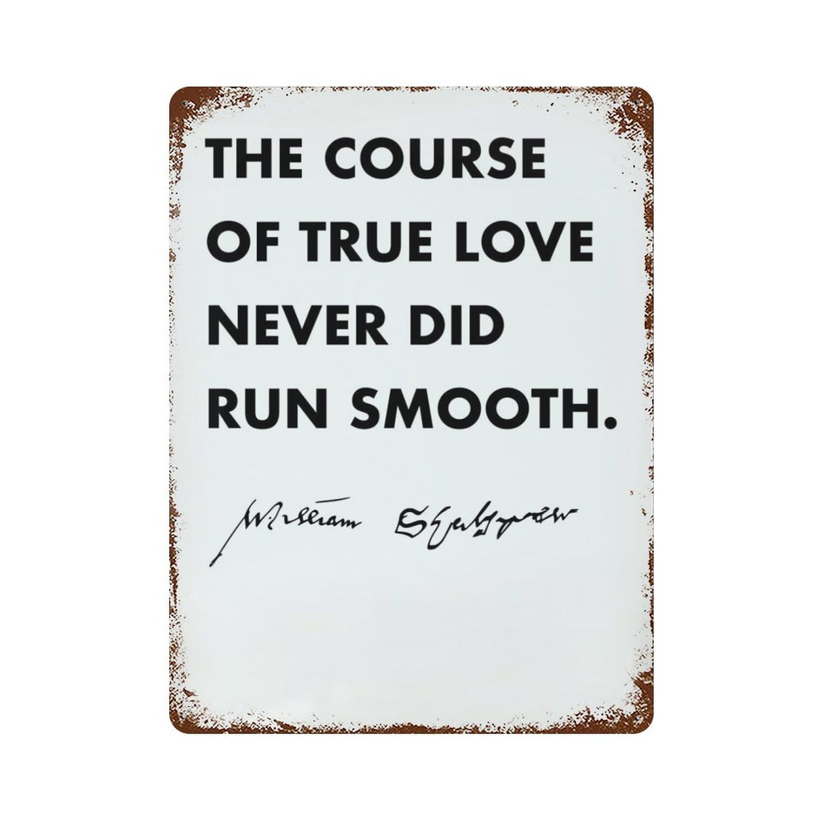 xiaoxiaoshen The Course of True Love Wall Decor Art Metal Tin Poster Modern Home Decor Art Home Bar Shop Decorations Vintage Sign 40x30cm