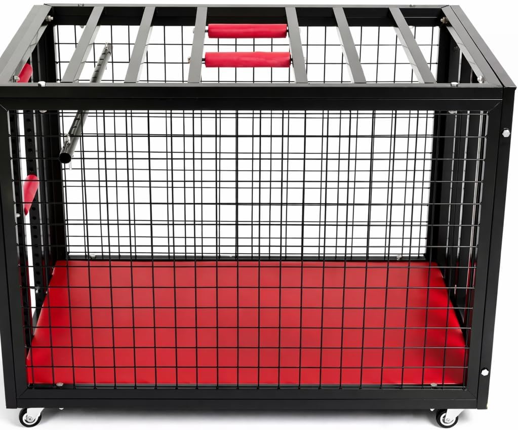 BDSM Sex Cage | Luxury Bondage Furniture on Wheels with Velvet Base | Easy Assembly BDSM Furniture with Lock