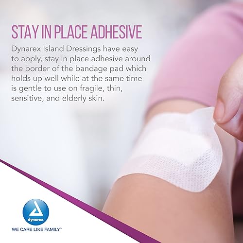 Miniatura 5 de Dynarex Apósitos para islas – Apósitos estériles, para heridas o ampollas, empaquetados individualmente, vendaje altamente absorbente, borde