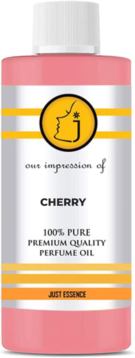 Just Essence Cherry Perfume Fragrance Oil | Alcohol Free, Long Lasting Scent for Teens & Adults | Multipurpose Essential Oil for Body, Lotion, Candle & Diffuser | 8 Fl Oz