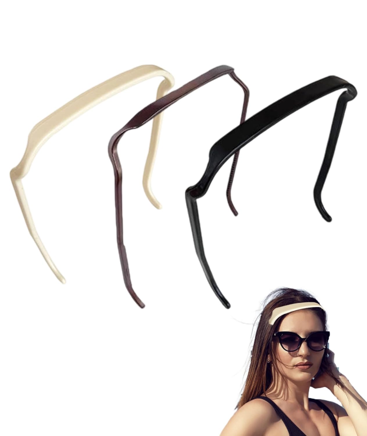 3PCS Sunglasses Headband, Headbands for Women, Hairband, Sunglasses Hairband for Girl, Fashion Accessory for Hairstyling 3PCS Sunglasses Headband, Headbands for Women, Hairband, Sunglasses Hairband for Girl, Fashion Accessory for Hairstyling