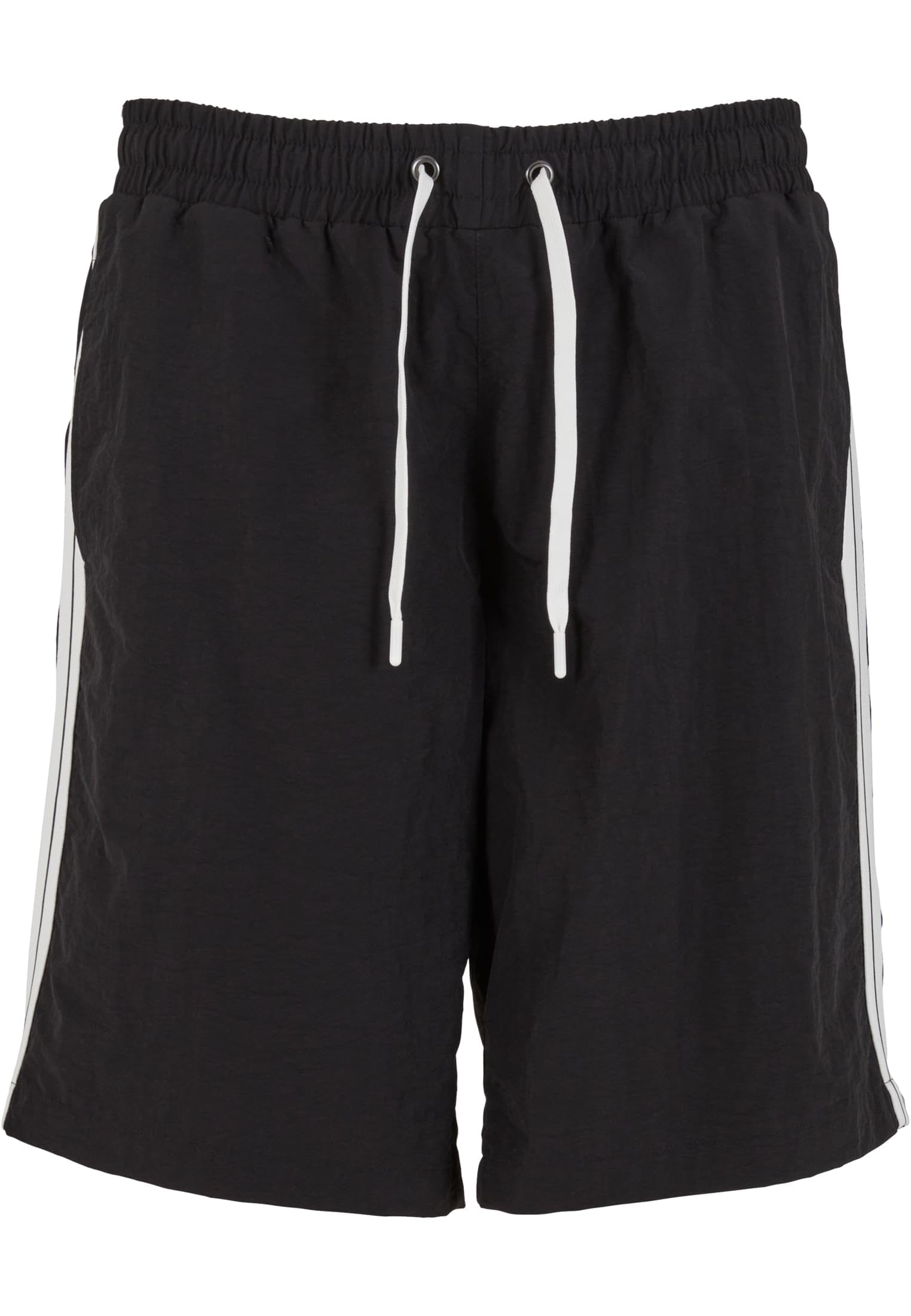 Urban Classics Pantalones Cortos con Franja parcheada Hombre Bañador Negro 100% Nailon