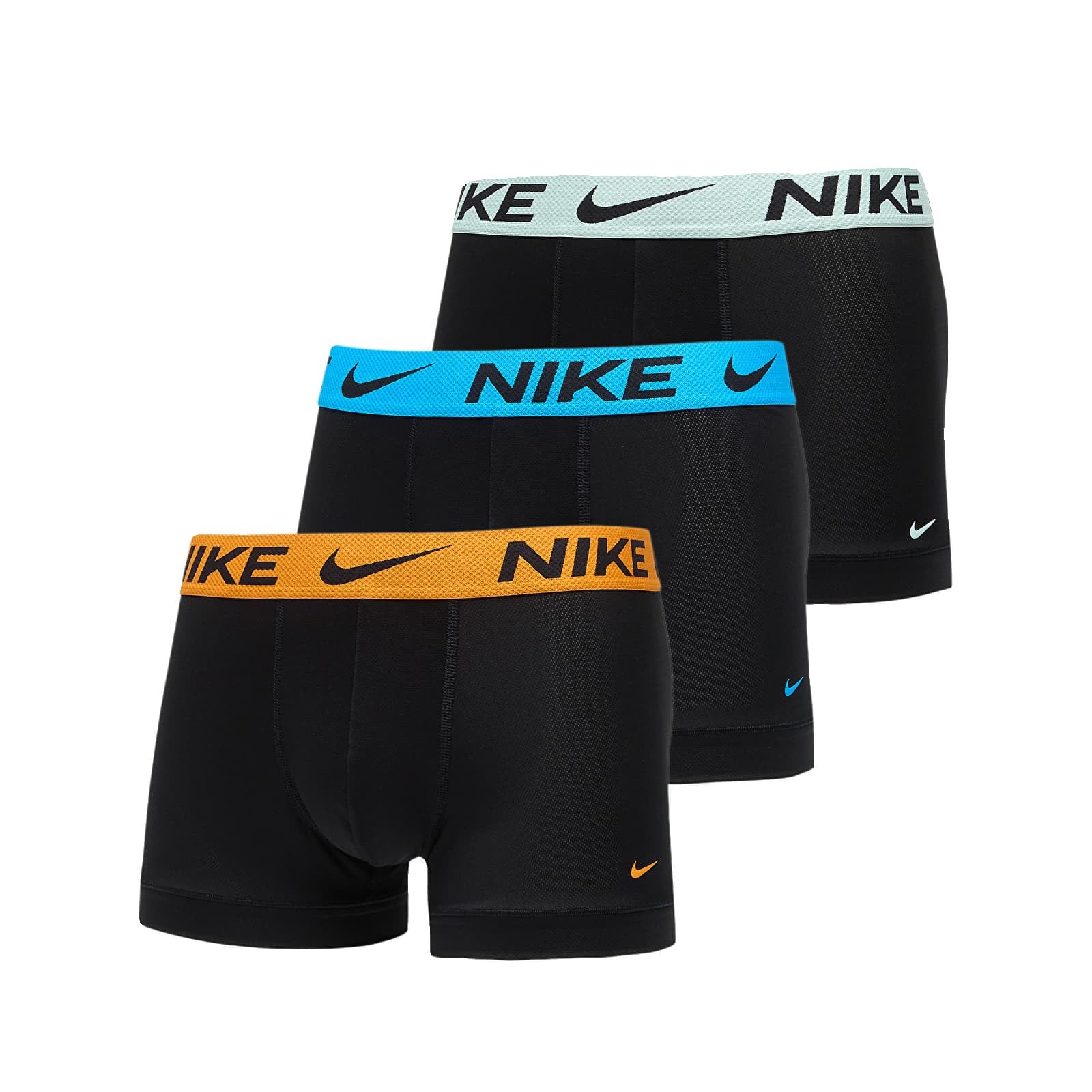NIKE Trunk 3Pk, Size Small EWD - Blk MNT Foam Blue Her Bright Small