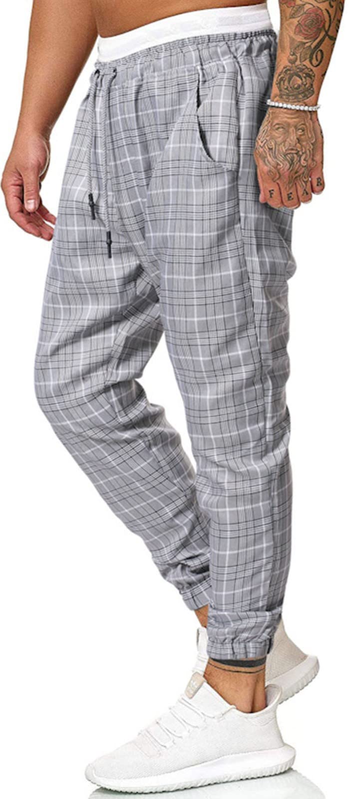 Pantaloni A Righe Da Uomo Pantaloni Casual Estivi Alla Moda Pantaloni A Sezione Sottile Uomo Pantaloni Da Jogging Slim Fit Con Tasche All'aperto Pant Eleganti 1,XL
