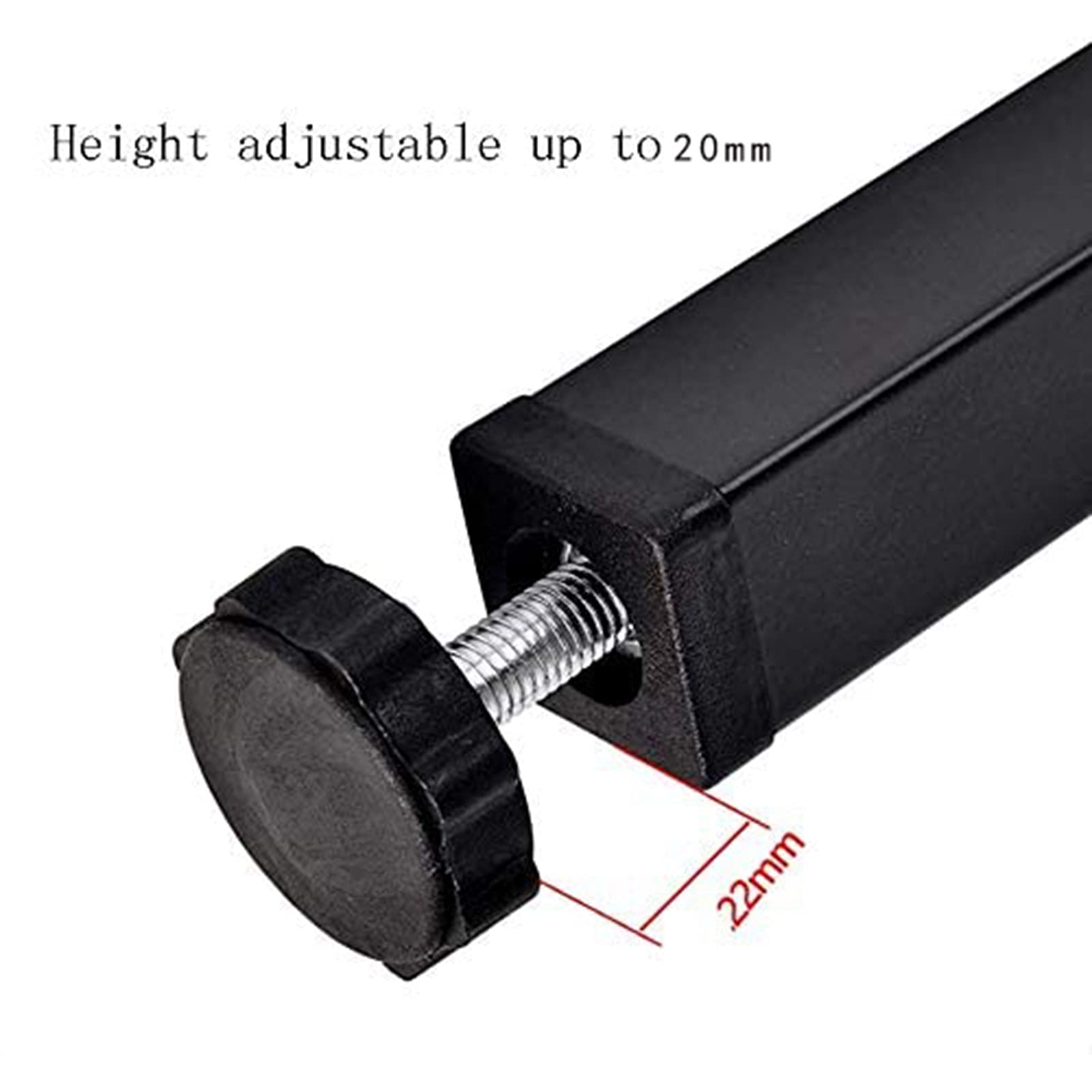 Regulowane 25 cm wytrzymałe białe nogi meblowe 4 szt. podpórki do łóżka i szafki trwałe nogi podwyższające łóżko dla zwiększonej stabilności i stylu