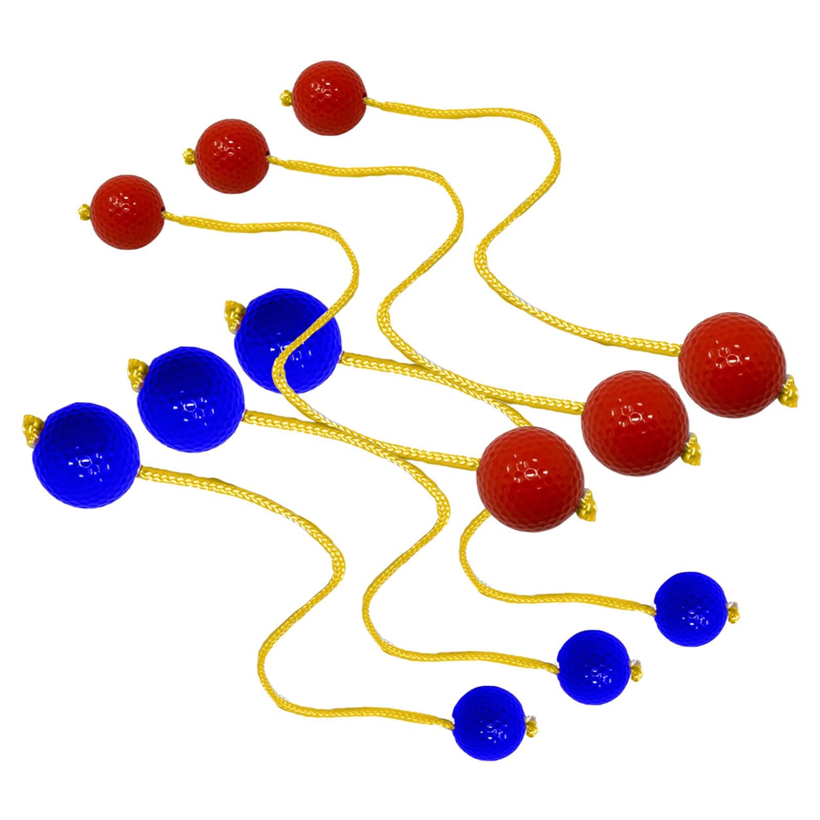 QSTDGVPW 6X Ladder Balls Toss Game Balls Durability Easy to Throw Golf Game Ladderballs for Tossing Match Backyard Kids Adults Family