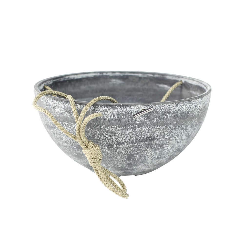 TS Blumenampel | Cera-Mix Pflanzgefäß Nova – frostbeständig, leichtgewichtig, concrete, 25x25x12 cm