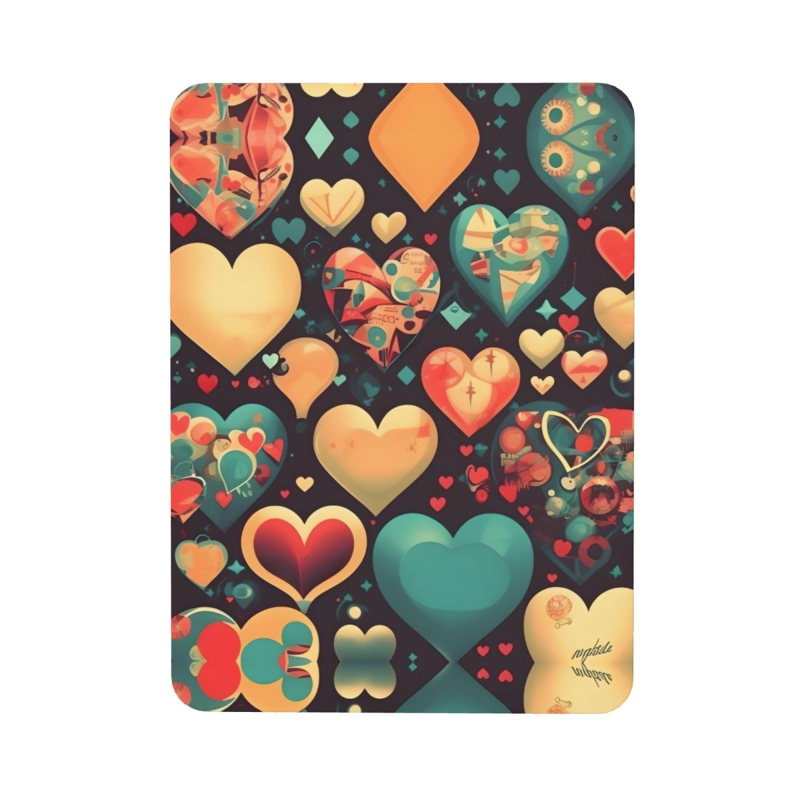 Colorful Hearts Soft Magnetic Refrigerator Magnets with Creative Printing, Decorative Magnetic Stickers