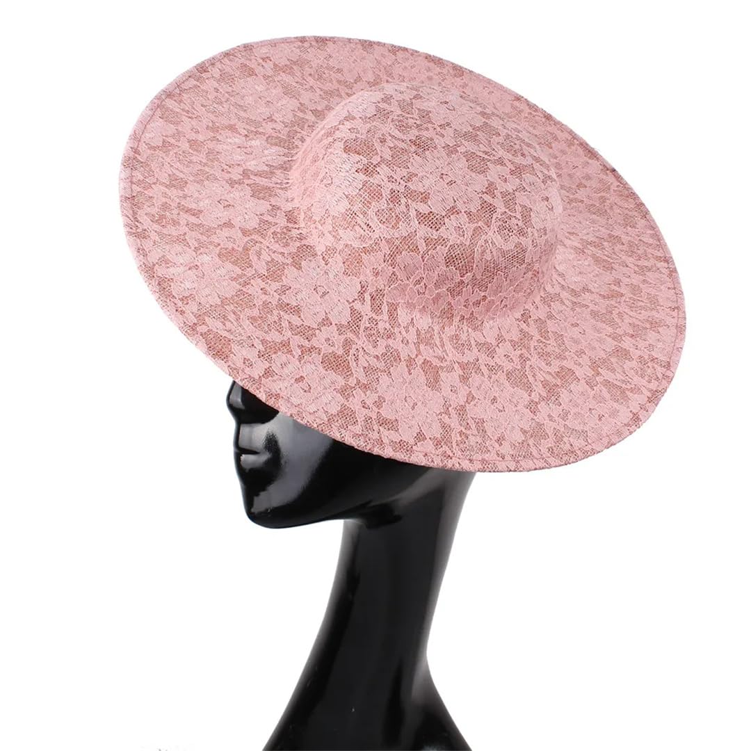 30 CM avorio grande formato modisteria imitazione fascinators base con pizzo cocktail party cappello accessori per capelli fai da te