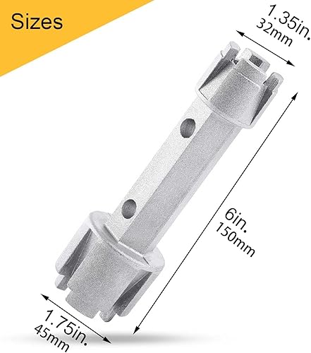 Miniatura 6 de Llave removedor de desagües de bañera – Doble extremo para desagües de baño y ducha, estrios de armario – Aluminio resistente