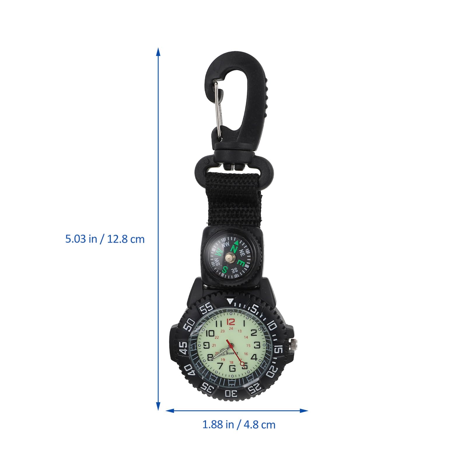 Uhr Sportuhren MIT Kompass Nylon Strap Mini Taschenuhr Angeln Wandern Klettern Camping Multifunktional Outdoor Activities Ärzte Krankenschwestern