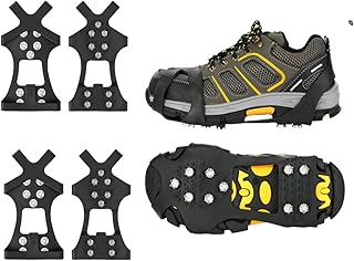 2Pair，Large.Ice Cleats Snow Traction Cleats for Shoes and Boots