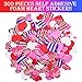 320 Pieces Valentines Foam Heart Craft Set Includes 20 Colorful Foam Hearts and 300 Self-Adhesive Heart Stickers for Valentine's Day DIY Craft Supplies