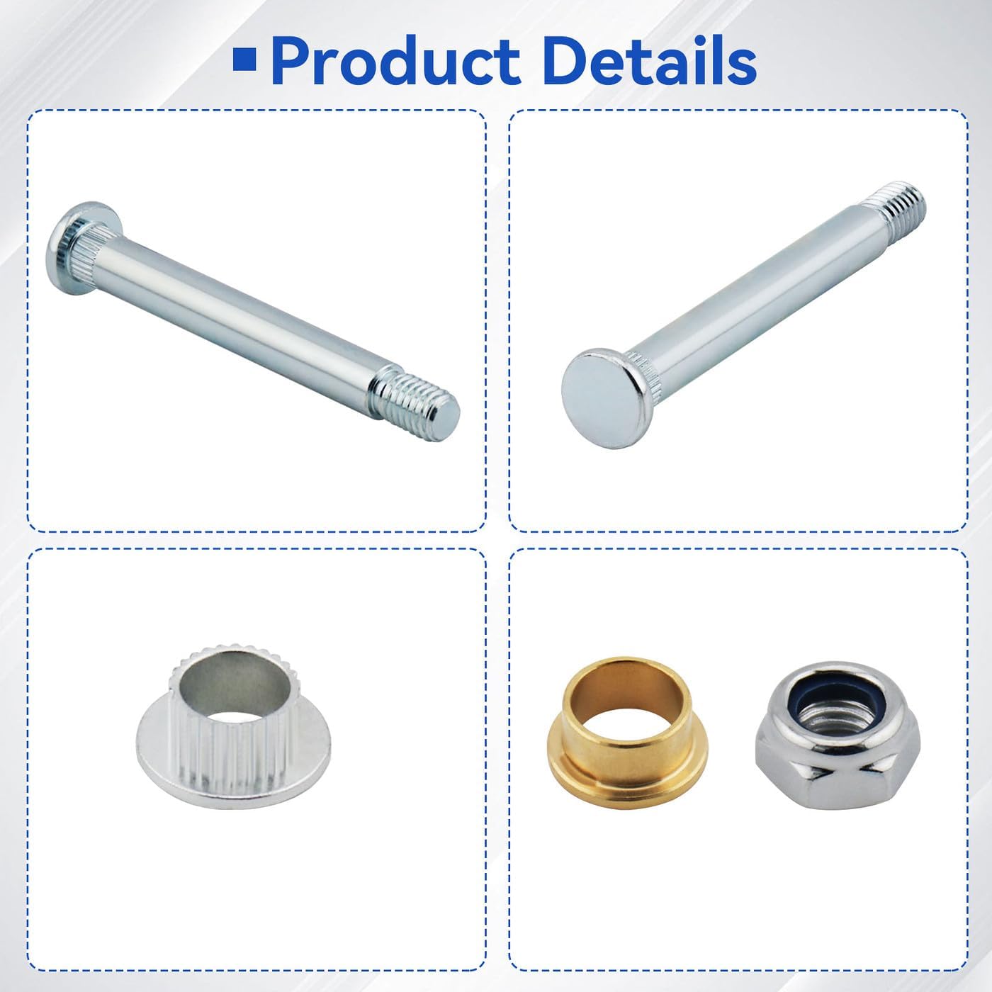 Door Hinge Pin and Bushing Repair Kit Compatible With 1994-2004 Mustang 1988-2002 Continental 1982-2011 Town Car 2003-2005 Aviator & Multiple Models Replaces 703-270 38438