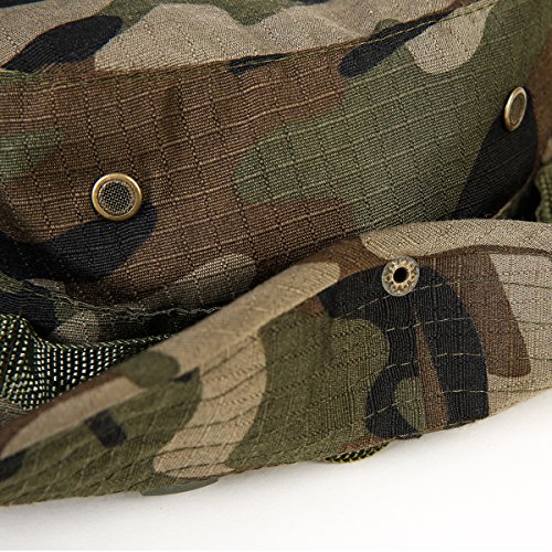 Kolumb Wide Brim Boonie Hat, Men & Women Top Camo Bucket Hats For Safari Military Beach… #TOP2