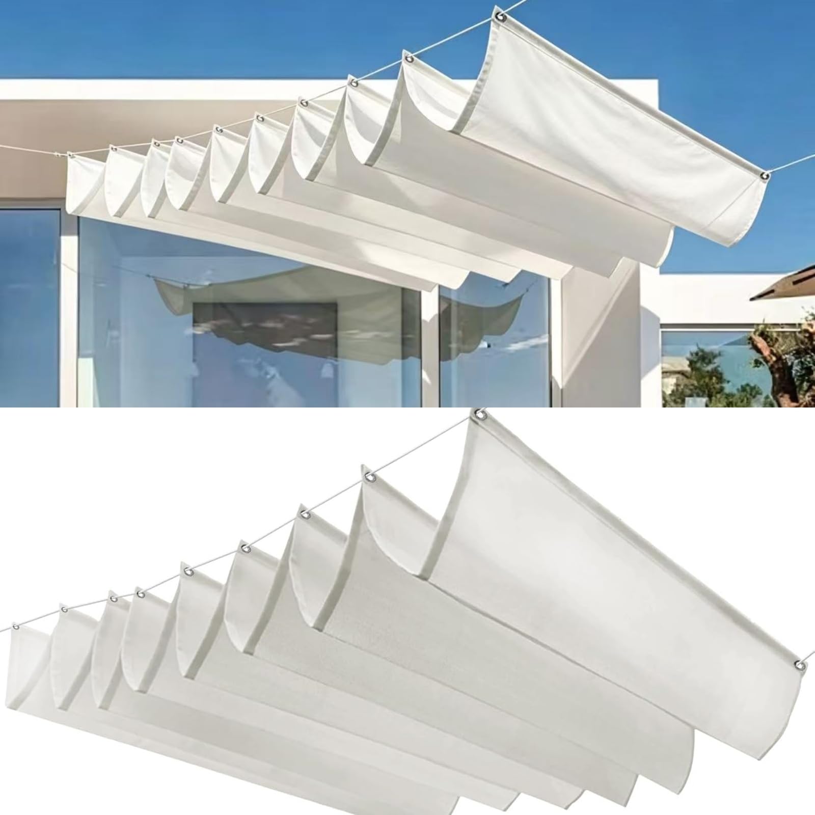 Tailles personnalisables pour ce filet d'ombrage blanc imperméable