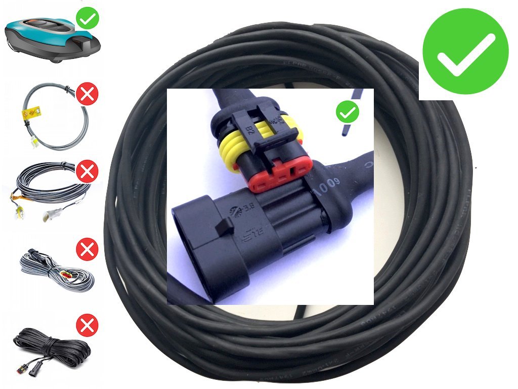 Cavo trasformatore per robot tosaerba Gardena SILENO bassa tensione per modelli: R100LI R100LIC R130LI R130LIC R160LI Ricambi per stazione di ricarica, adatto solo per modelli dal 2016 2017 2018 2019