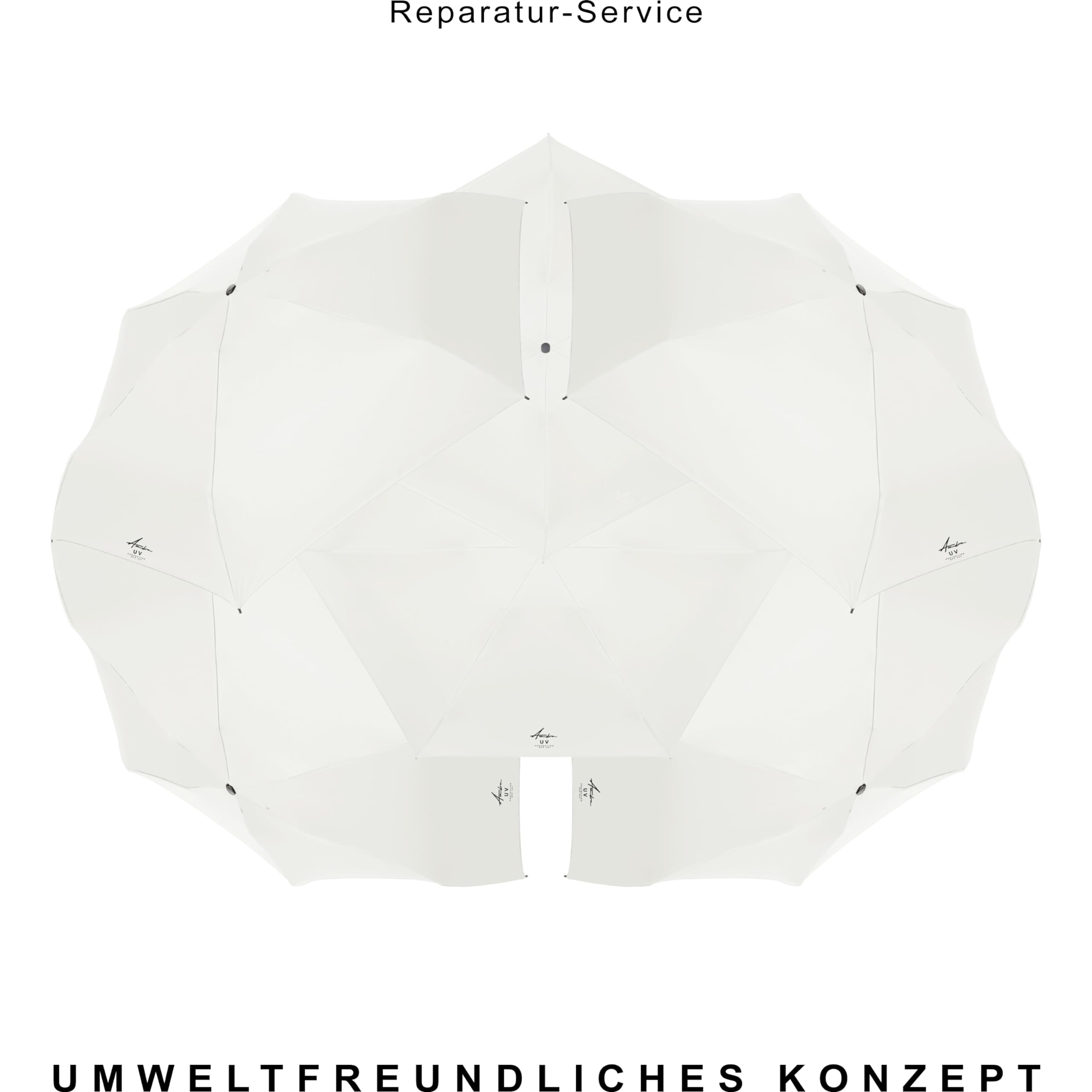 AMBRA Sturmfester Automatik Reise-Regenschirm mit UV-Schutz