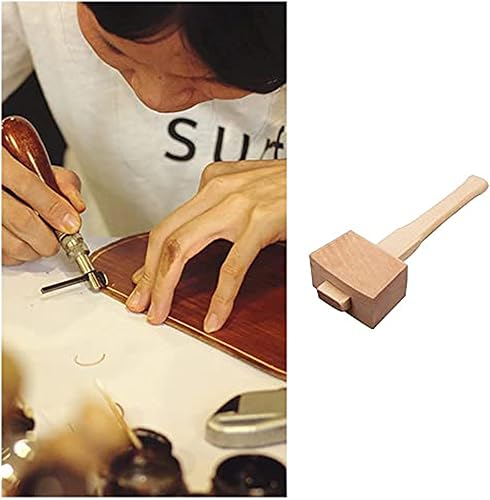 Miniatura 4 de Martillo de mazo de madera con mango Mazo de carpintería de madera para carpintería de bricolaje herramienta de fabricación de carpintería