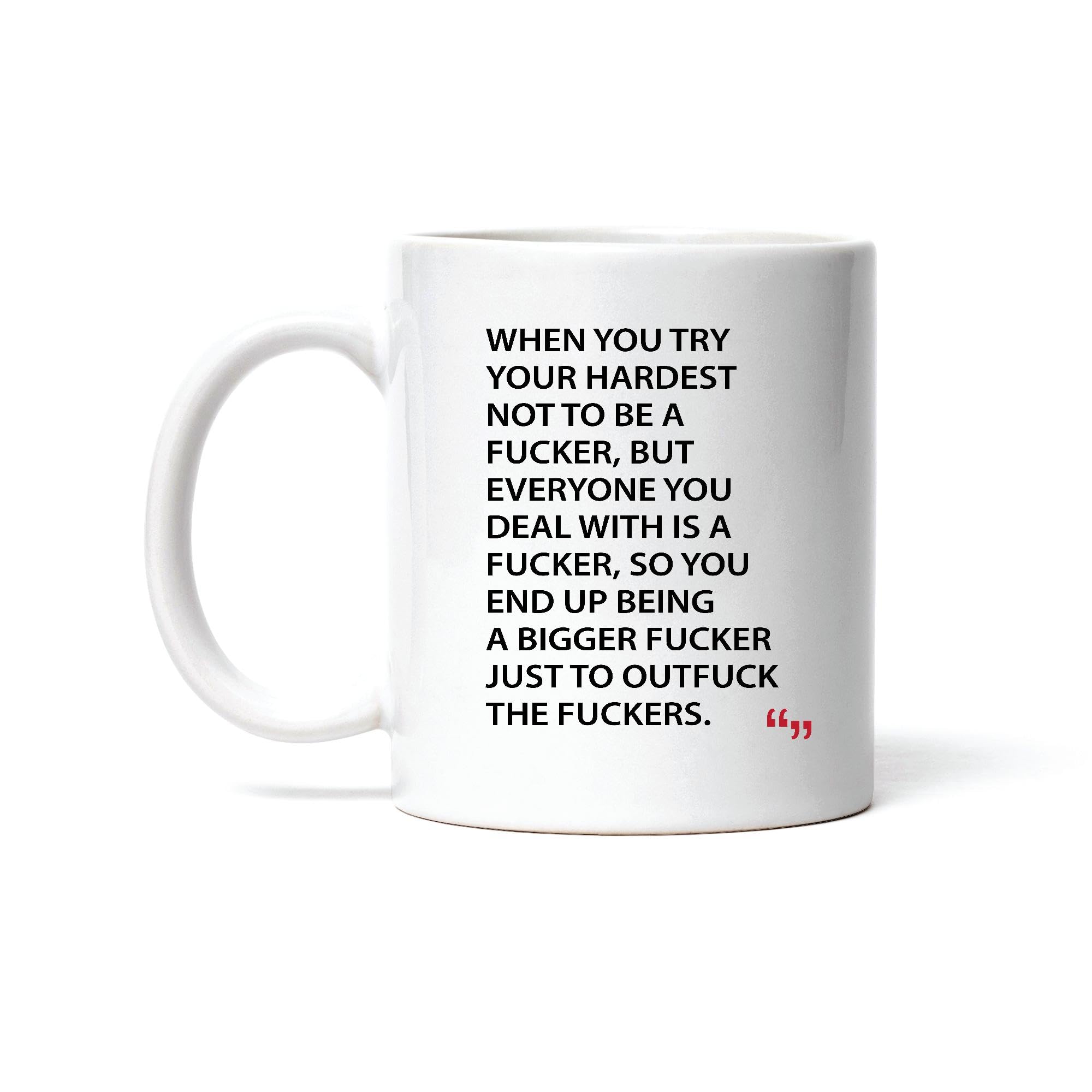 Funny Joke Gift for Hardcore Sweary Folks Greatest OutFucker 11oz 15oz White Coffee Mug