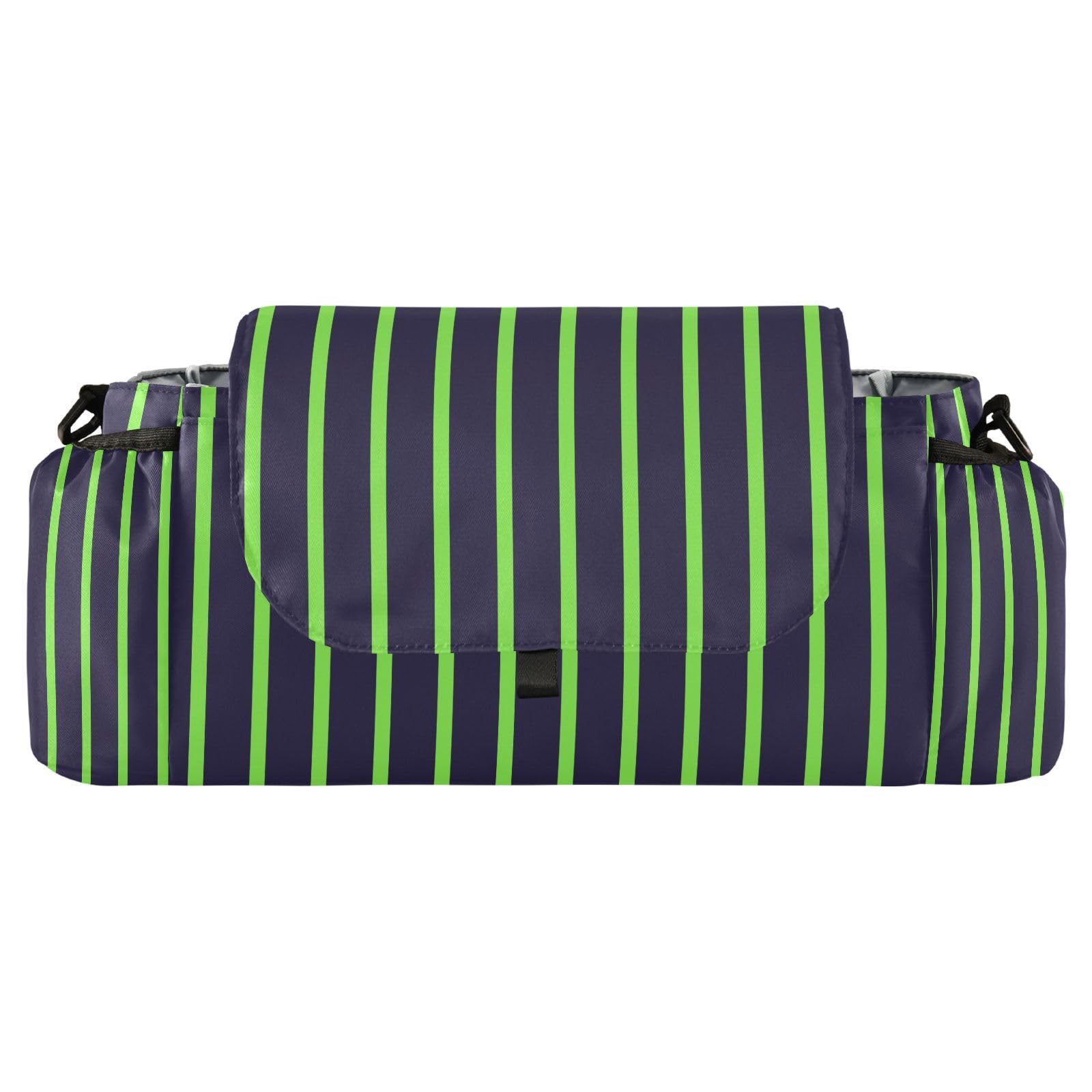 miaozhen Black Green Simple Stripe stroller organizer cute diaper caddy organizer carriage gancho para carriola accesorios para carro