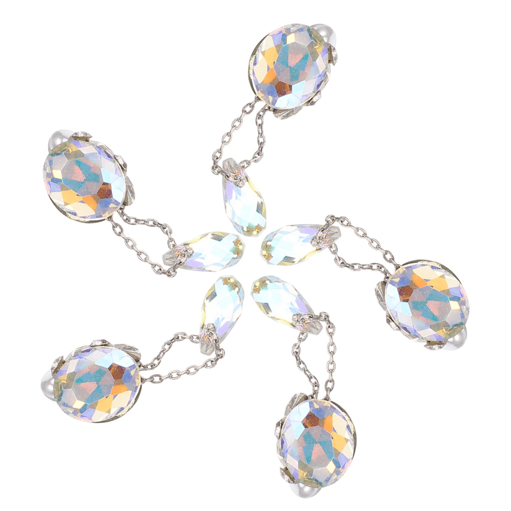 VICASKY 5 juegos de joyas de uñas colgantes y encantos diamantes de imitación pulido arte para manicura UV DIY Nail Art DIY accesorios colgantes decoraciones de uñas cristal cristal 5 piezas * 5