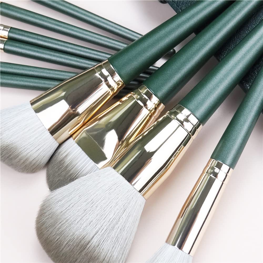 Ensemble De 14 Pinceaux De Maquillage en Bois pour Fond De Teint, Poudre, Blush, Fard À Paupières, Mélange De Lèvres