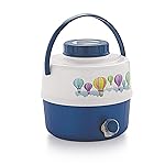 Cello Travel Star Pastic Insulated Water Jug | Inner Stainless Steel Jug | Hot & Cold | Easy to Carry | 5 litres, CLO_WJUG_TRVL Star_5L_WBLUE, White & Blue