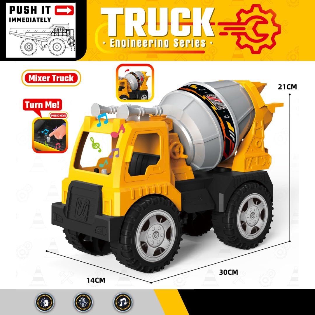 Sando Mixer Car 1/100 スケール Cement Mixer Toy Construction Truck - Toy Car - Toys for Boys