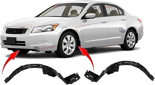 FitParts Compatible con Honda Accord 2008-2012 delantero izquierdo y derecho, par de protectores de guardabarros para conductor y pasajero. Nuevo,