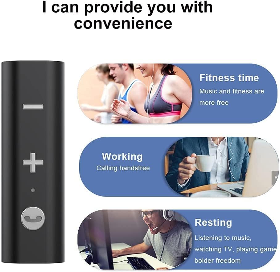 Mini Bluetooth 5.0 Receiver, Portable with Clip Bluetooth Receiver, Bluetooth Aux Adapter and Charging Cable for Car, Home Stereo, Headphones, Speaker image 6 of 6 B0B87NCV6C