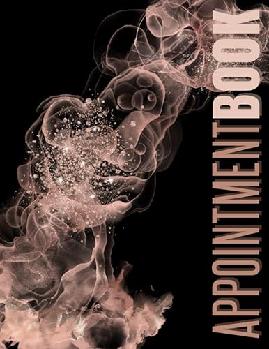 Appointment Book: Undated Daily Client Schedule Planner For Mobile Hairdressers, Beauty Therapists &amp; Technicians / 52 Weeks Monday - Sunday With 15 Minute Increments, Abstract Rose Gold Ink