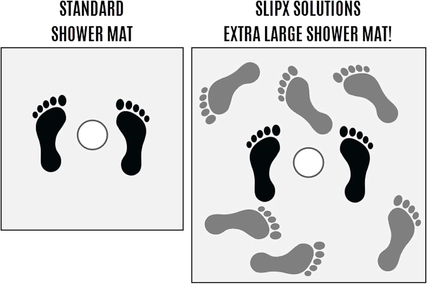 Flash Deals - 80% OFF SlipX Solutions Extra Large Square Shower Mat 27 x 27, Non-Slip Stall Mat for Elderly & Kids Bathroom (Drain Holes, Strong Suction Cups, Machine Washable, Clear) Promo Discount Up To 70% Off SlipX Solutions Extra Large Square Shower Mat 27 x 27, Non-Slip Stall Mat for Elderly & Kids Bathroom (Drain Holes, Strong Suction Cups, Machine Washable, Clear)