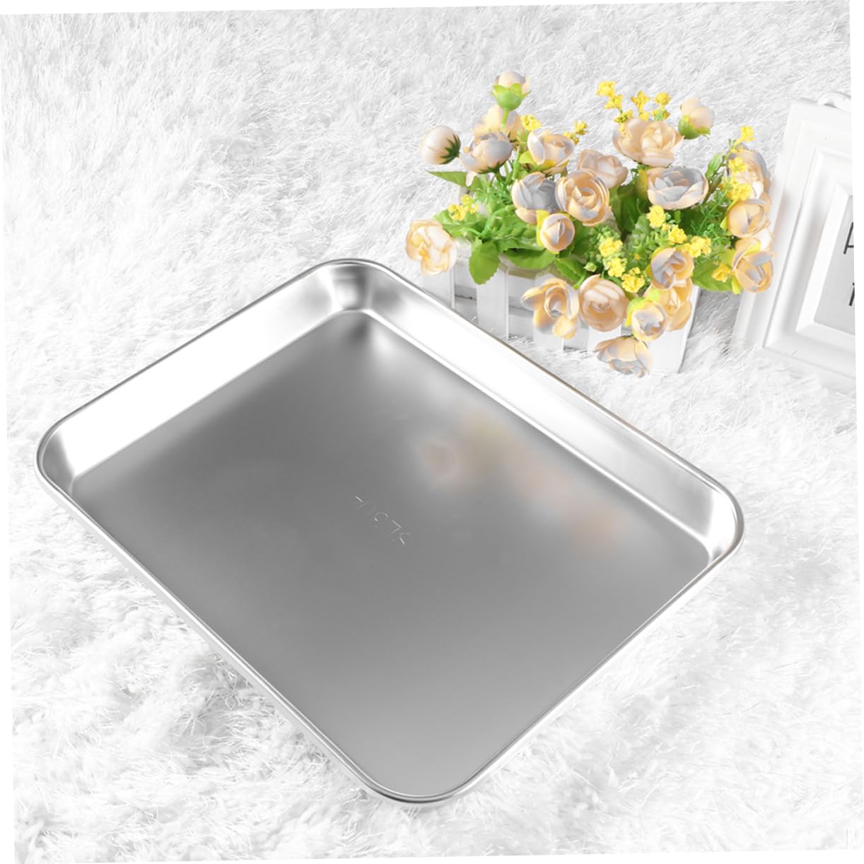 PRETYZOOM Bandejas Planas De Acero Inoxidable 304 Sin Tapa, Médicas, 2 Piezas, 310x240x31 Mm, Bandejas Para Instrumentos Médicos y Suministros De Laboratorio Segura y Fácil De Limpiar