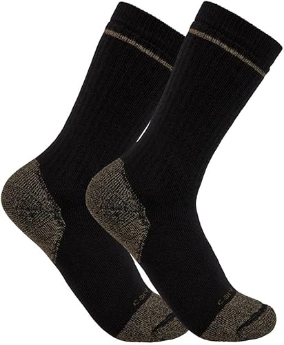 Miniatura 4 de Carhartt mens Midweight Cotton Blend Steel Toe Sock 2 Pack