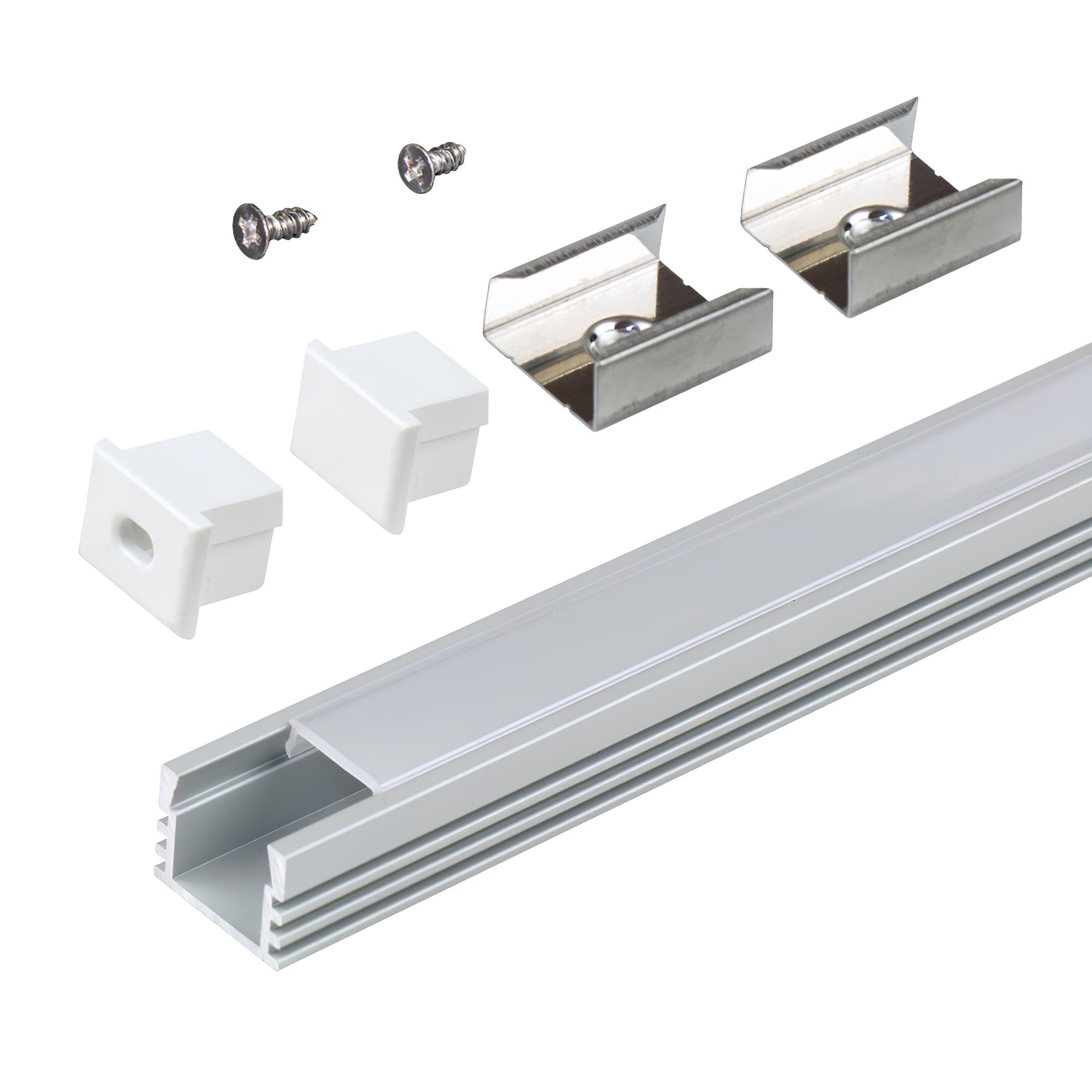Armacost Lighting LED Tape Light Mounting Channel, Deep Surface Mount, Silver 5-Pack 960054N
