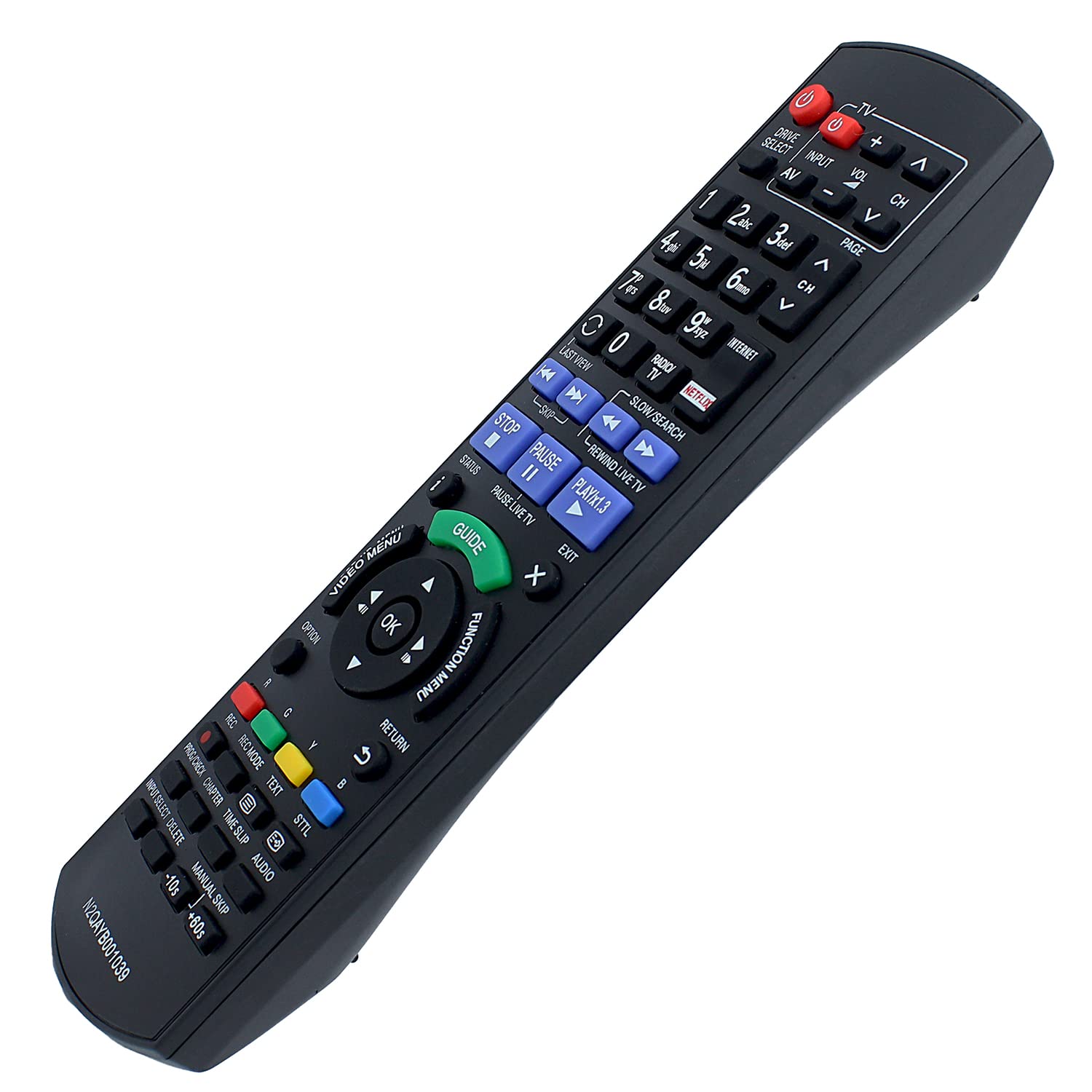 N2QAYB001039 Remote Control Replacement for Panasonic Blu-Ray Disc Recorder DMRBWT750 DMRBWT955 DMRBWT750GL DMRBWT955GL DMR-BWT750 DMR-BWT750GL DMR-BWT750 DMR-BWT955GL - Image 2