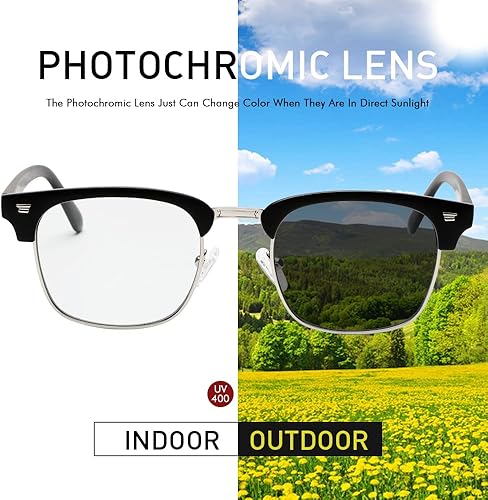 Miniatura 2 de Lentes de sol fotocromáticos con bloqueo de luz azul para hombres y mujeres, lentes multiusos para el día y la noche