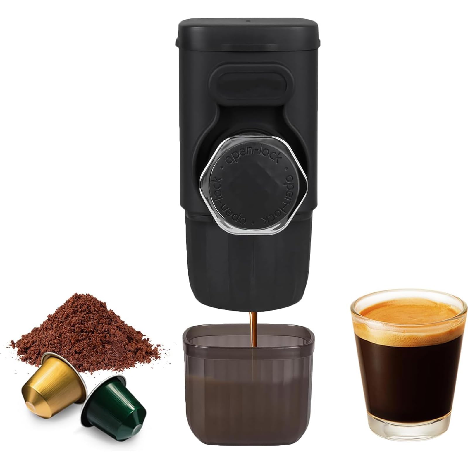 Bombas manuales de acero inoxidable para prensar café espressos para cápsulas de cerveza caseras al aire libre y prensa de café molido